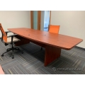 118" Heartwood Autumn Maple Boat Shaped Boardroom Table